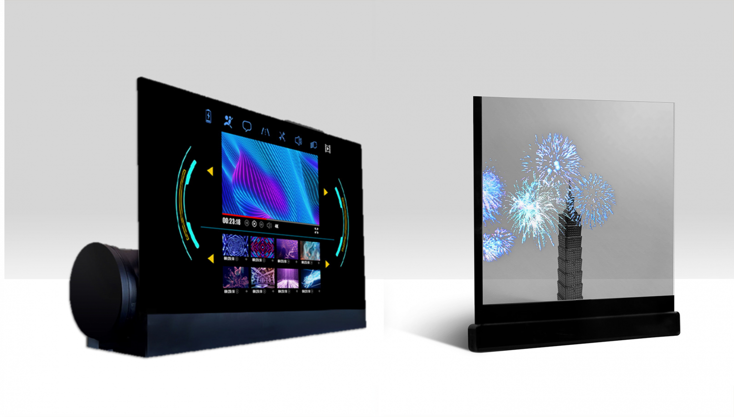 可捲式 、折疊性、高透明